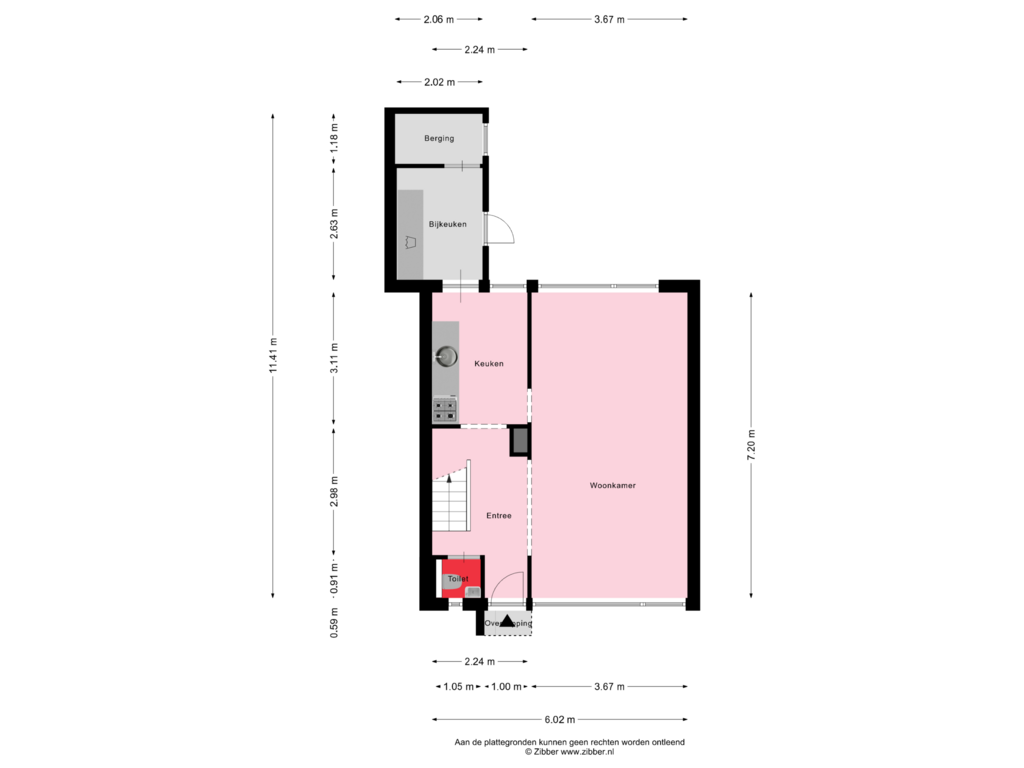 View floorplan of Begane Grond of Beyertstrjitte 101