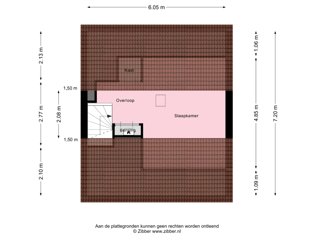 View floorplan of Tweede verdieping of Beyertstrjitte 101