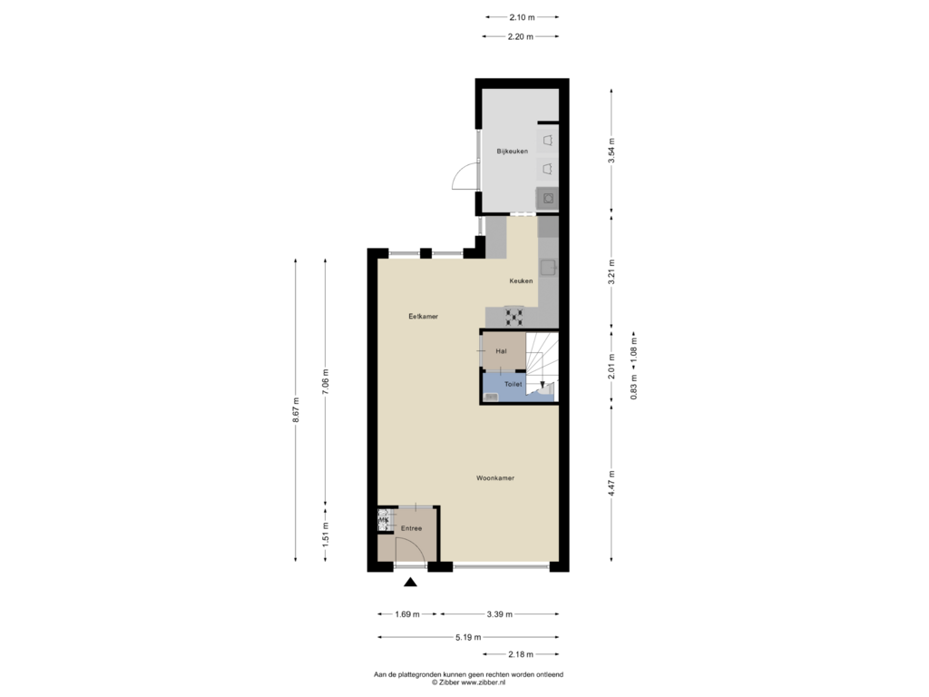 Bekijk plattegrond van Begane Grond van Zebraspoor 411