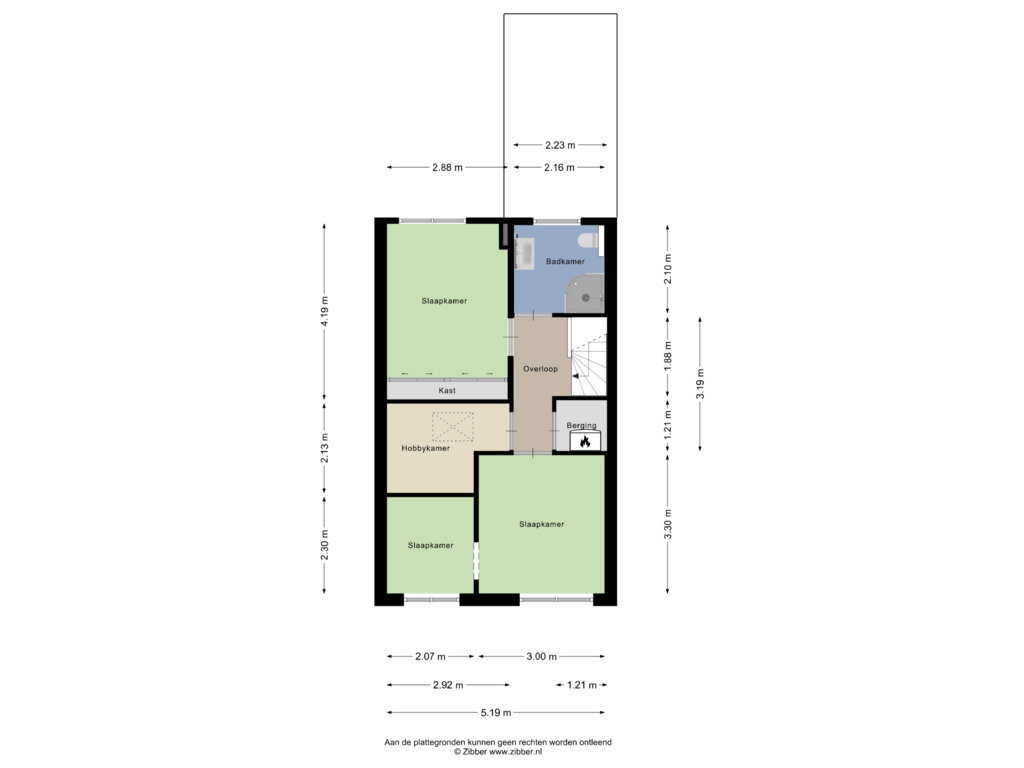 Bekijk plattegrond van Eerste Verdieping van Zebraspoor 411