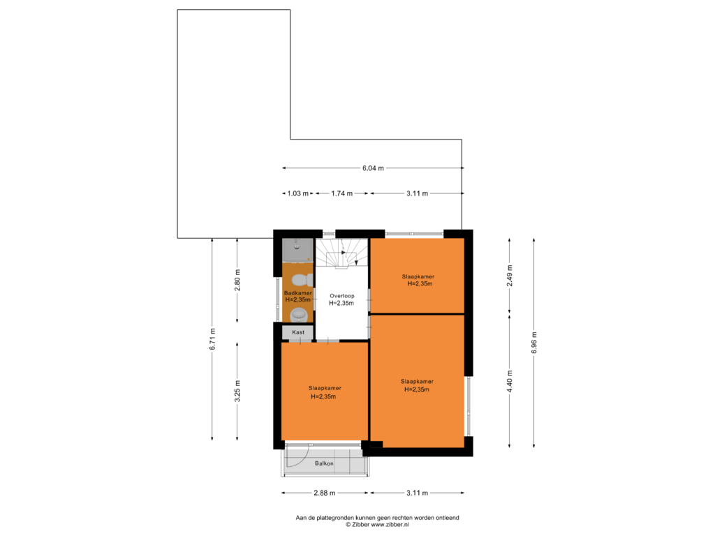 View floorplan of Eerste Verdieping of Meeuwstraat 4