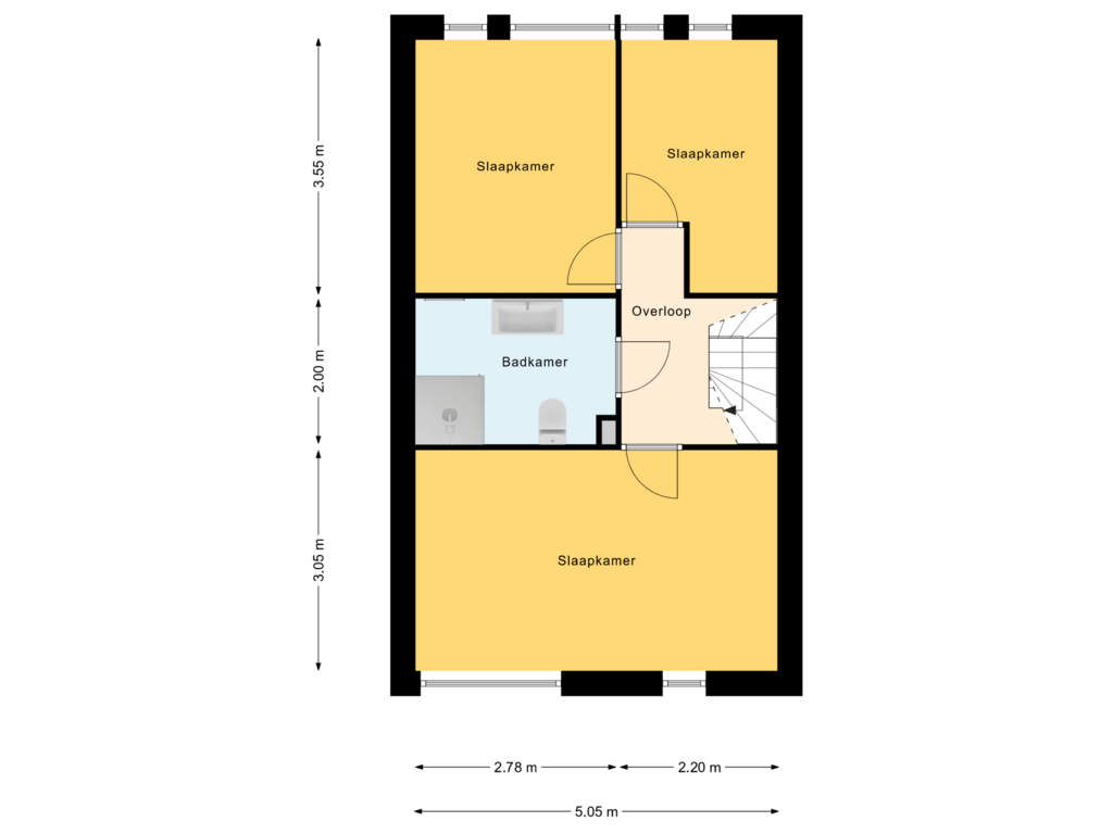 Bekijk plattegrond van 1e Verdieping van Veldkers 84