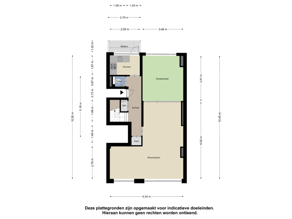 View floorplan of Tweede Verdieping of Sonmansstraat 60-A02