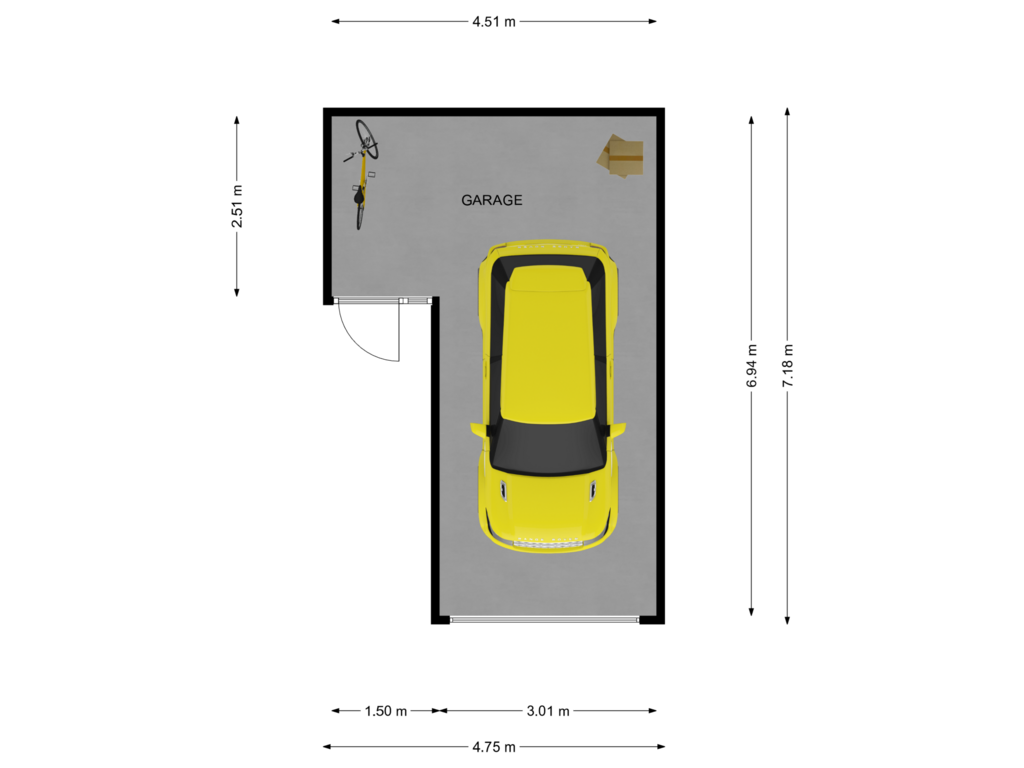 Bekijk plattegrond van Garage van Dr. Hustinxlaan 49