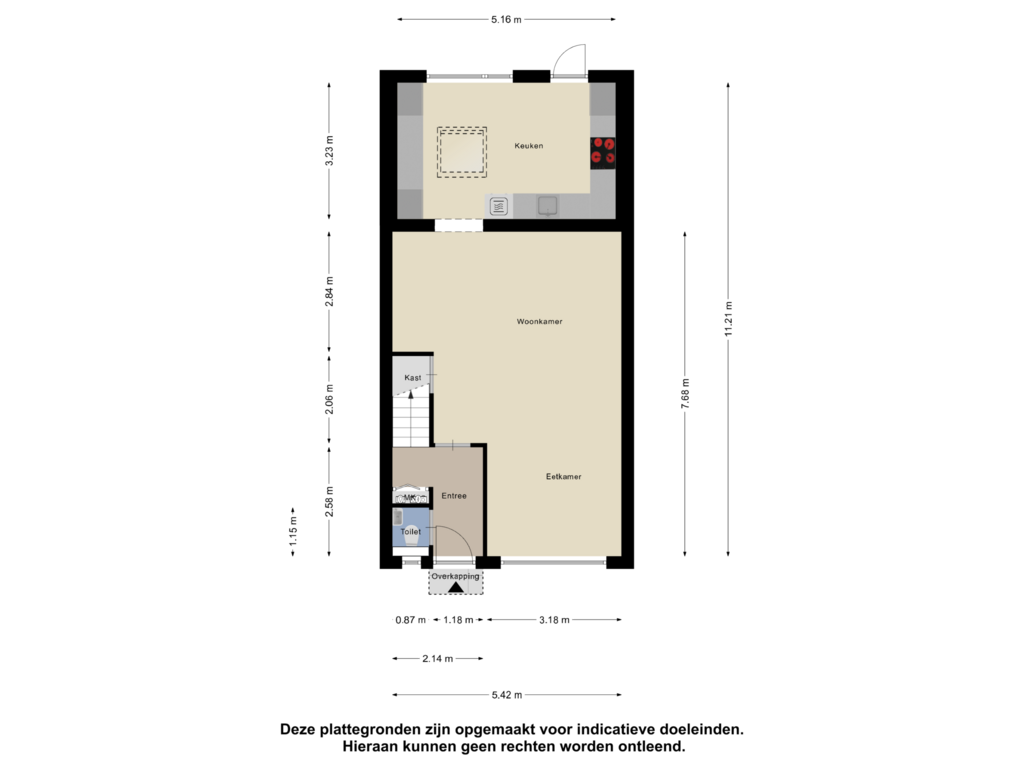 View floorplan of Begane Grond of Meerval 25