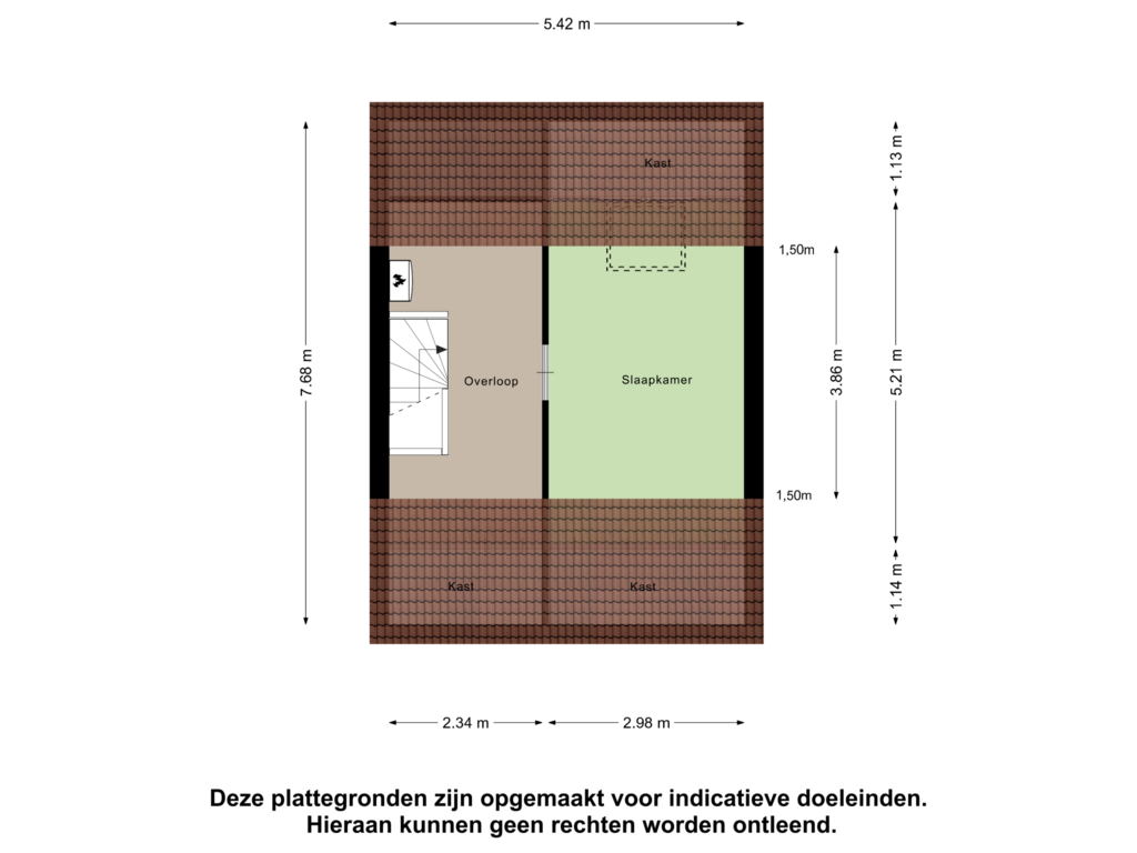 View floorplan of Tweede Verdieping of Meerval 25