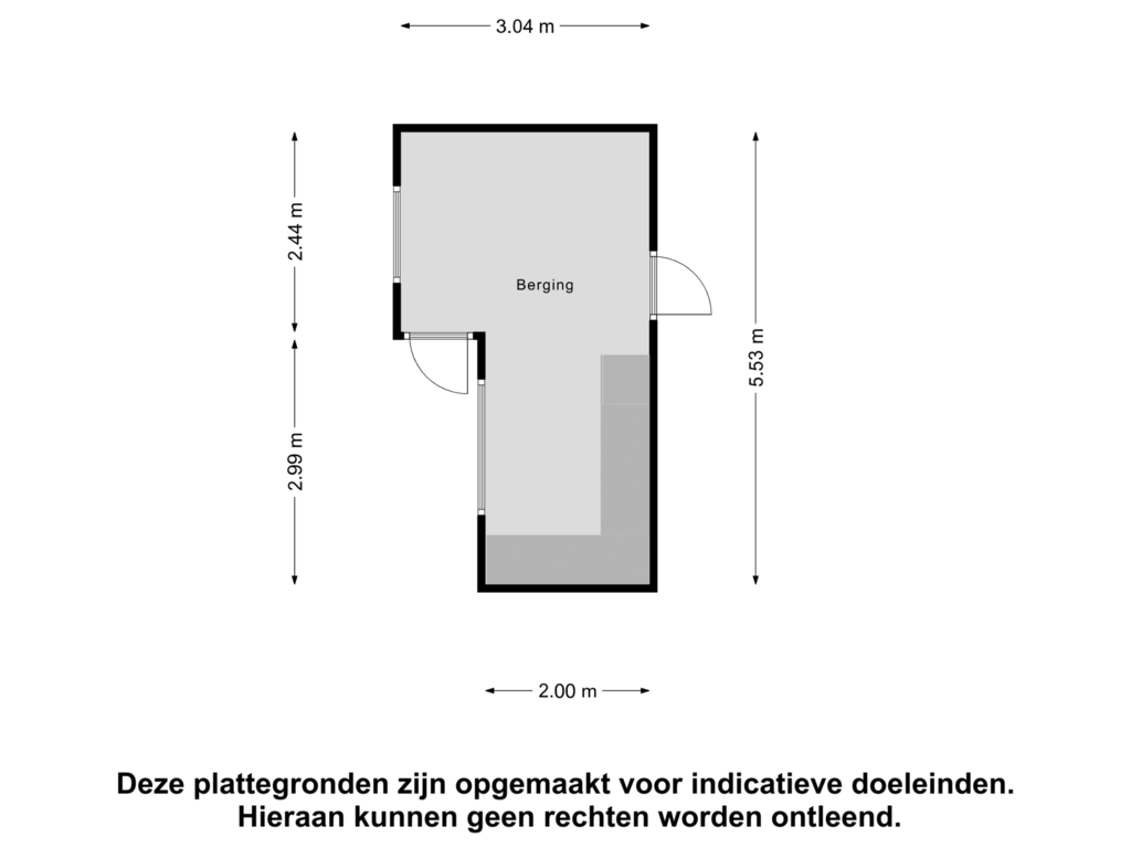 View floorplan of Berging of Meerval 25