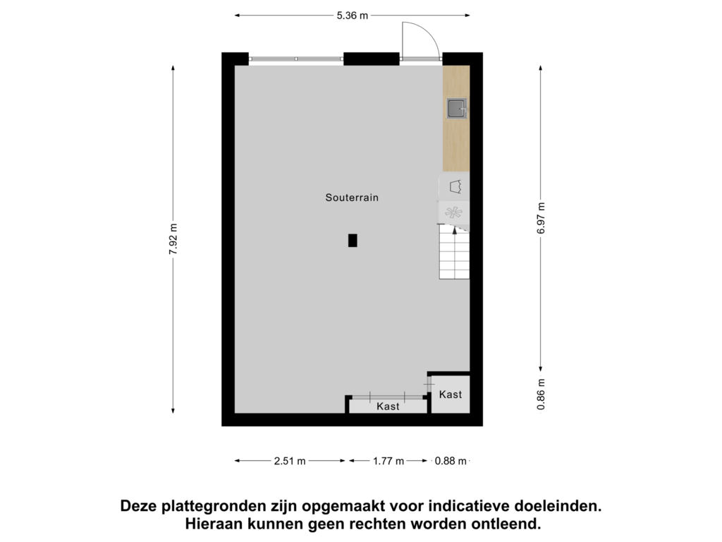 Bekijk plattegrond van Souterrain van Kadoelenweg 288