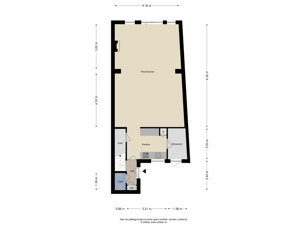 Bekijk plattegrond van Begane Grond van Karolingenstraat 18