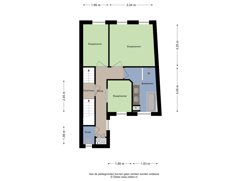 Bekijk plattegrond van Eerste Verdieping van Karolingenstraat 18