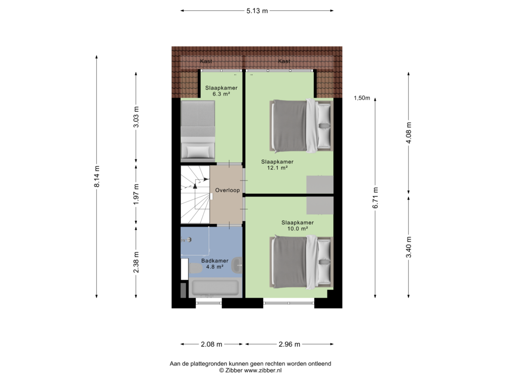 Bekijk plattegrond van Eerste Verdieping van Darwinstraat 42