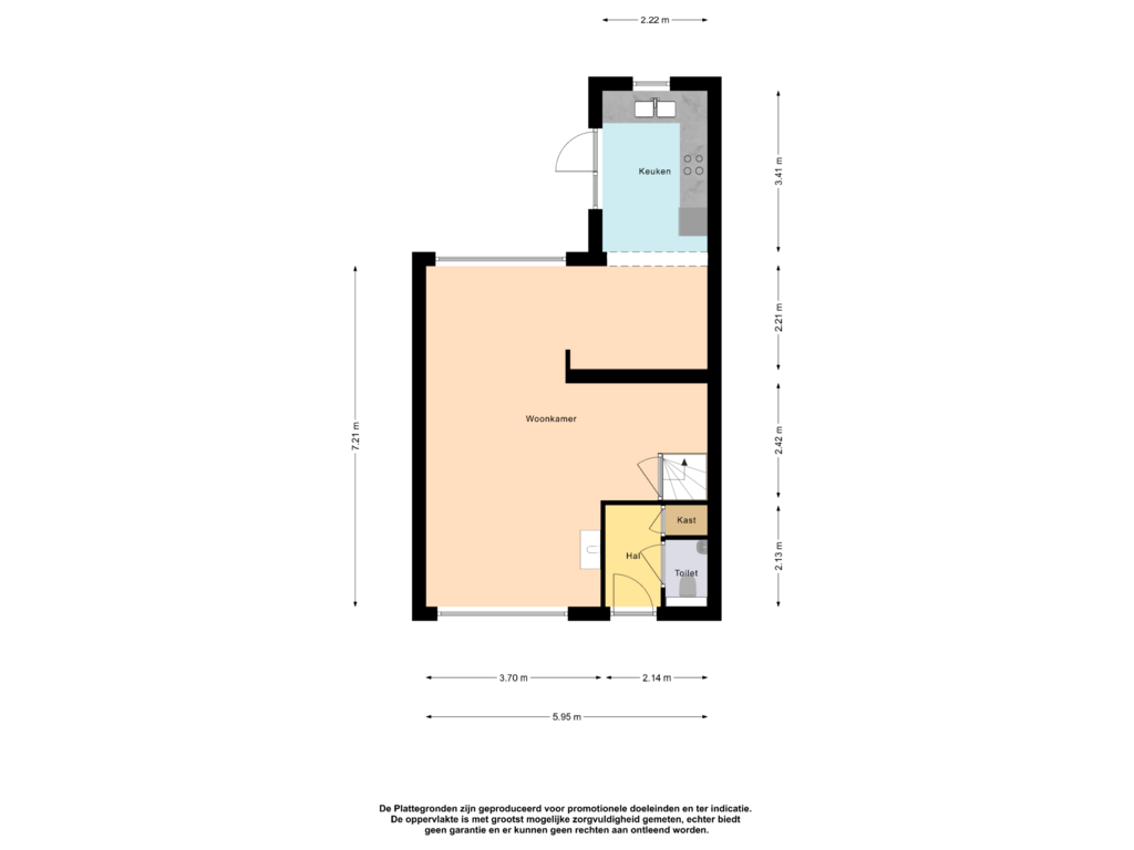 View floorplan of Begane grond of Paulus Potterlaan 13