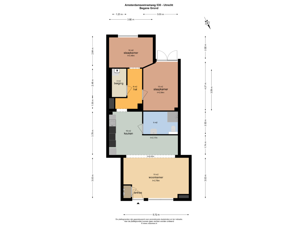 Bekijk plattegrond van BEGANE GROND van Amsterdamsestraatweg 530