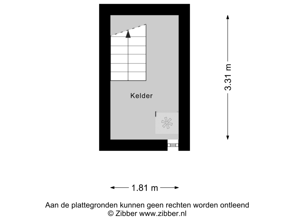 View floorplan of Kelder of Veluwestraat 97