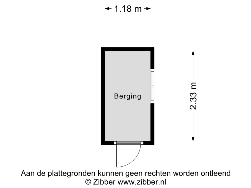 View floorplan of Berging of Veluwestraat 97