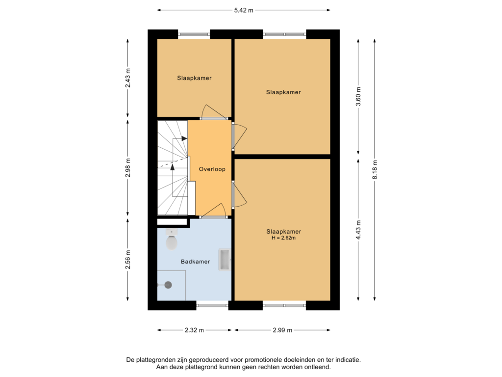 Bekijk plattegrond van Eerste verdieping van Lierderbroek 10