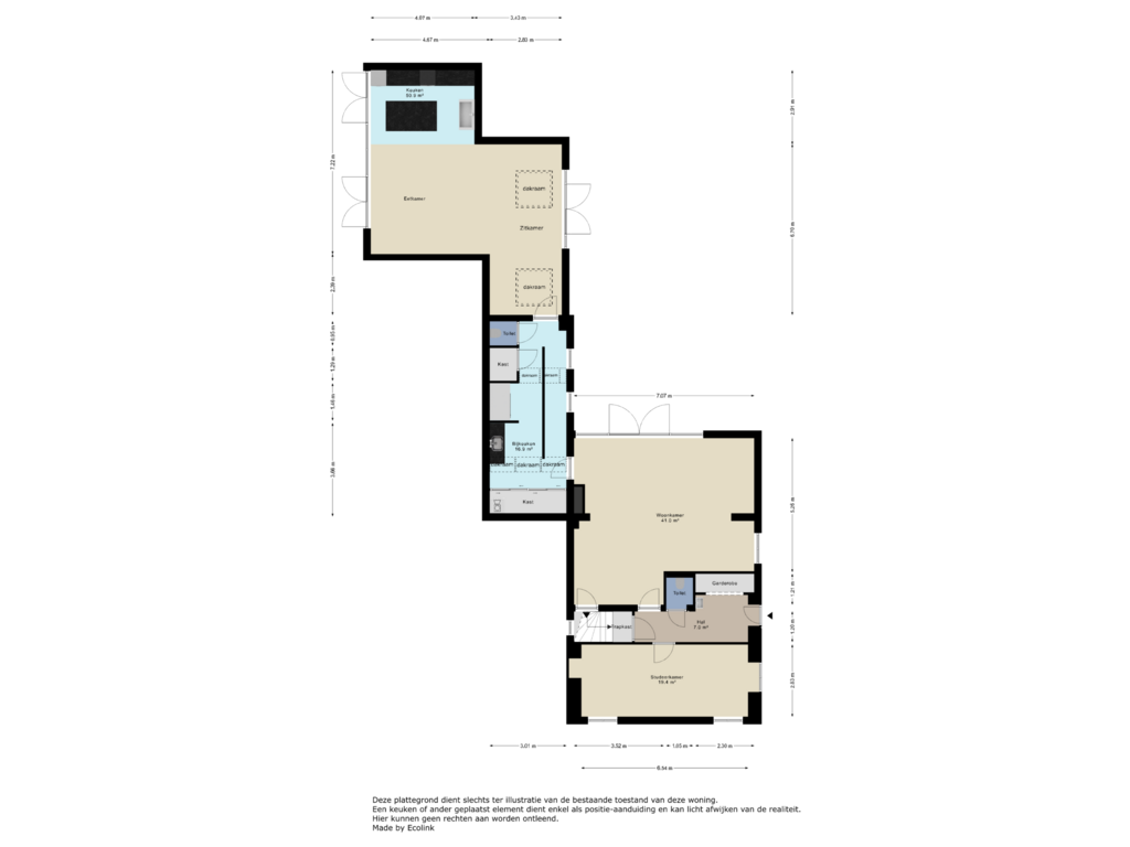 Bekijk plattegrond van Begane grond van Maasstraat 18