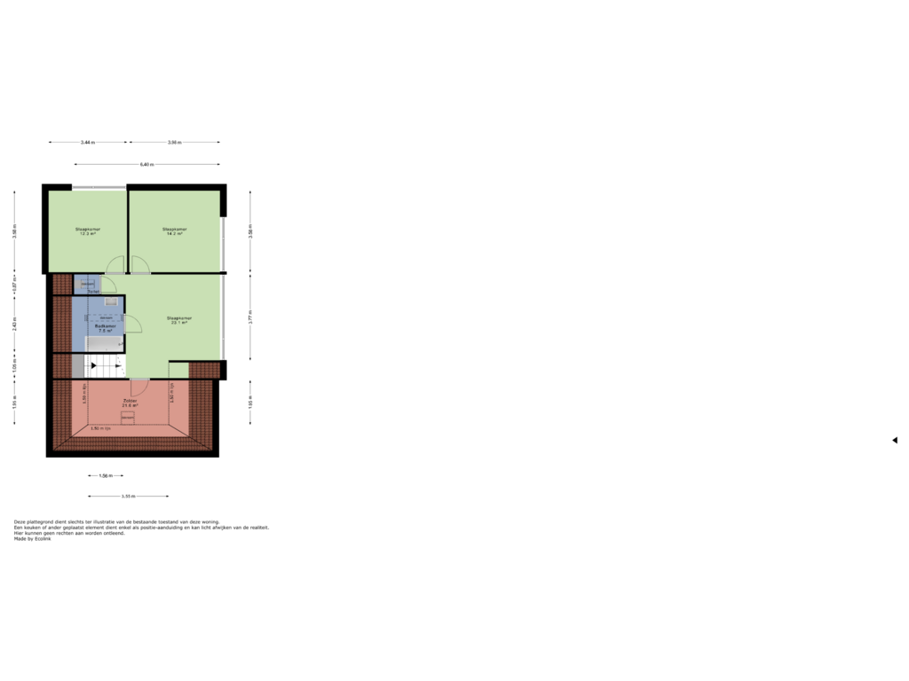 Bekijk plattegrond van 2e verdieping van Maasstraat 18