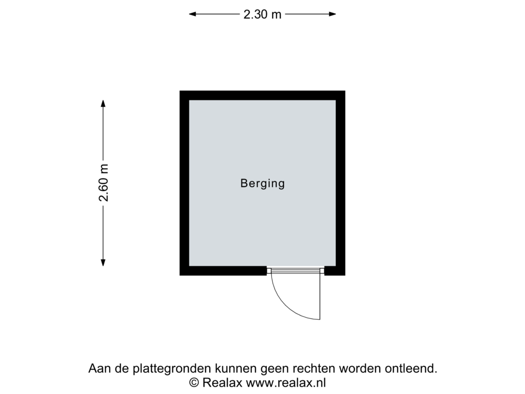 Bekijk plattegrond van Berging van Grotestraat 128-21