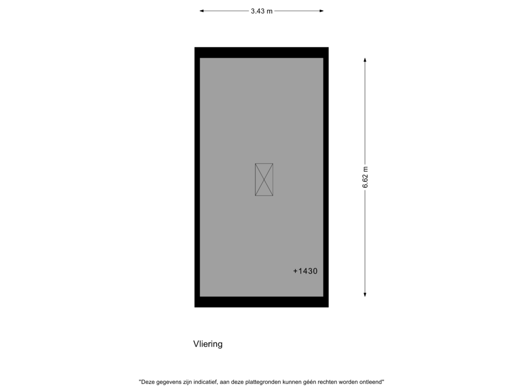 View floorplan of Vliering of Klokbaai 14