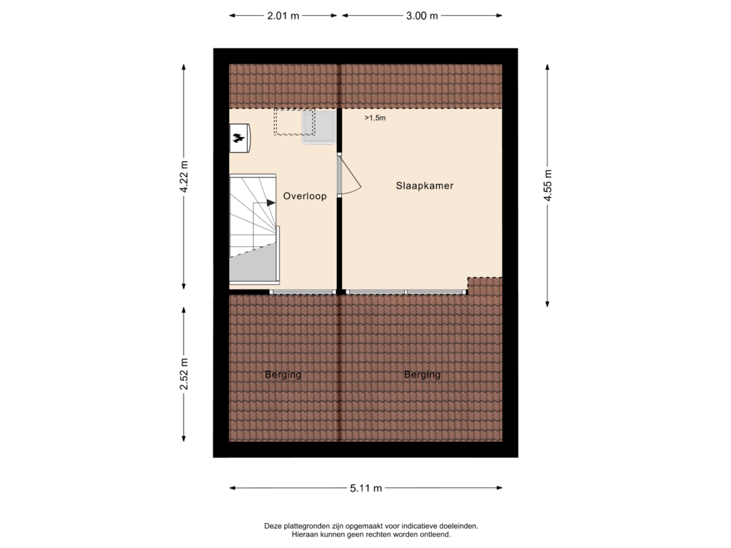 Bekijk plattegrond van Tweede verdieping van De Boog 45