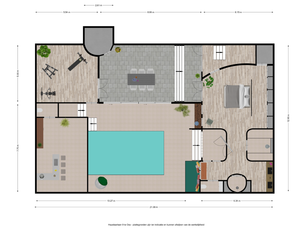 Bekijk plattegrond van Souterrain - Hazelaarlaan 9 te Oss van Hazelaarlaan 9