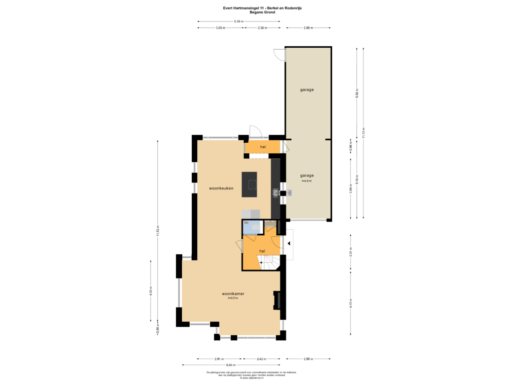 Bekijk plattegrond van Begane Grond van Evert Hartmansingel 11