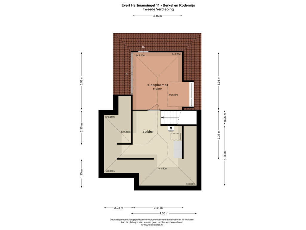 Bekijk plattegrond van Tweede Verdieping van Evert Hartmansingel 11