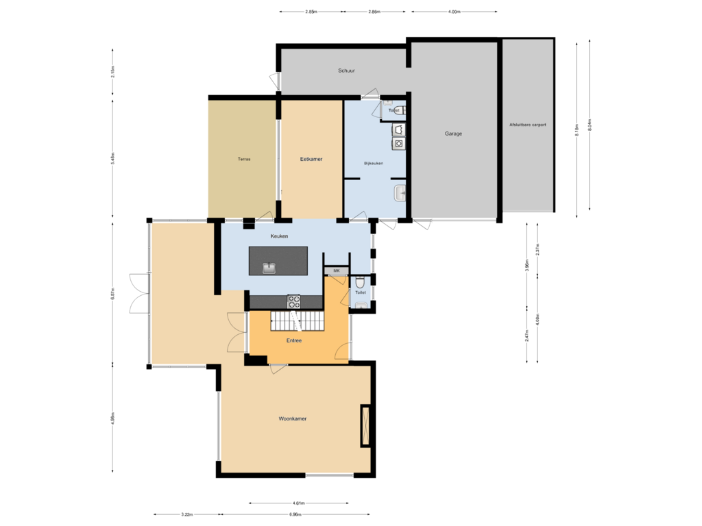 View floorplan of First floor of Westenesscherstraat 13