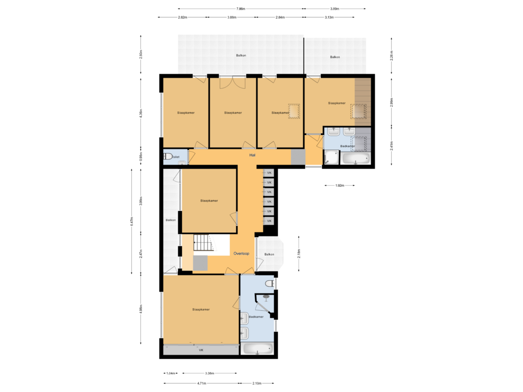 View floorplan of Verdieping of Westenesscherstraat 13