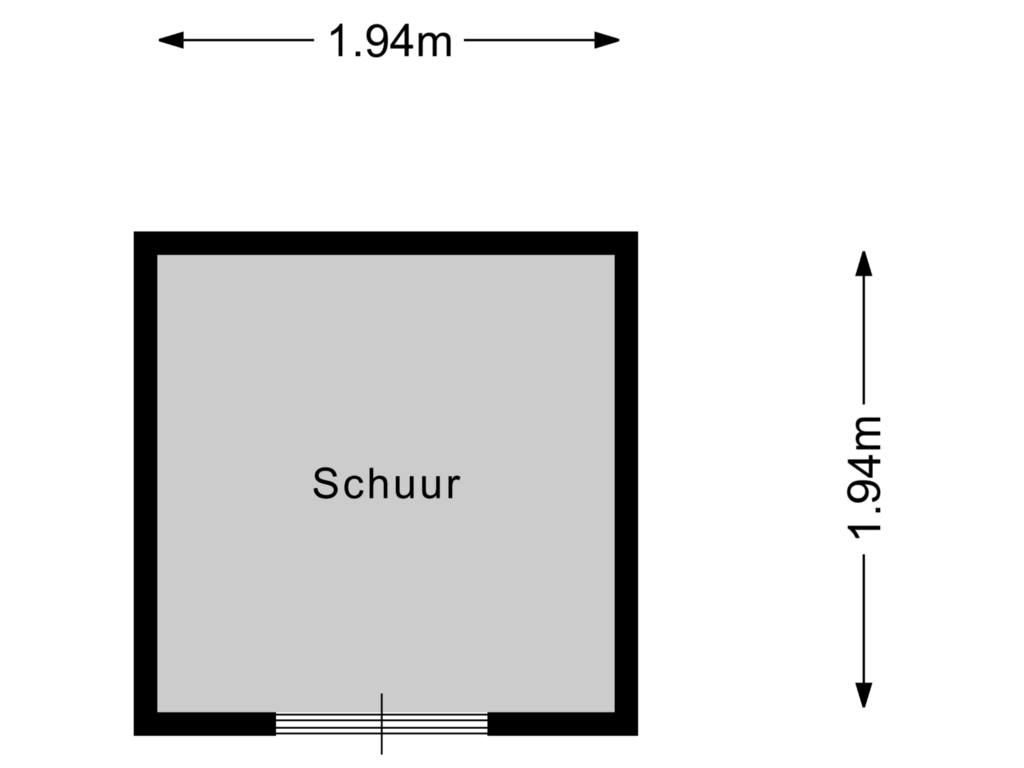 View floorplan of Schuur of Westenesscherstraat 13