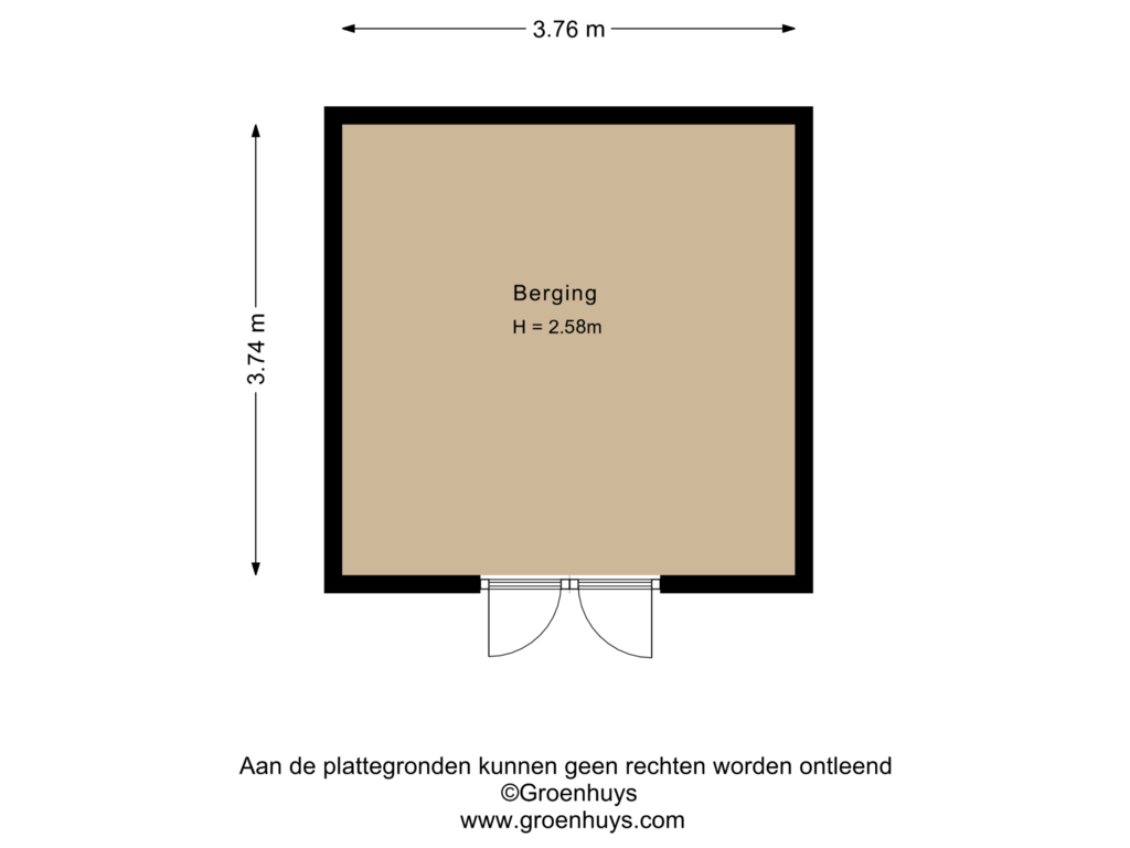 Bekijk plattegrond van Berging van Nobelstraat 65