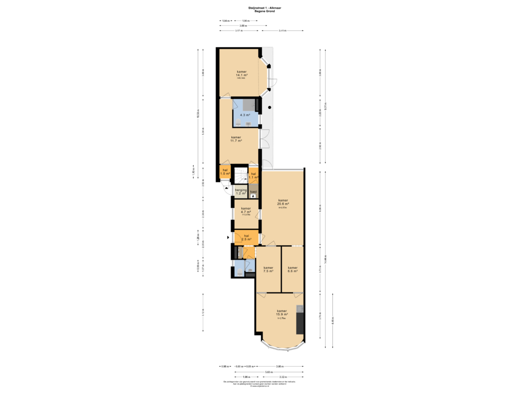 Bekijk plattegrond van Begane Grond van Steijnstraat 1