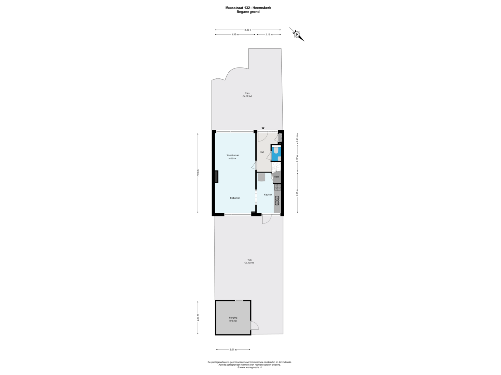 View floorplan of Begane grond of Maasstraat 132