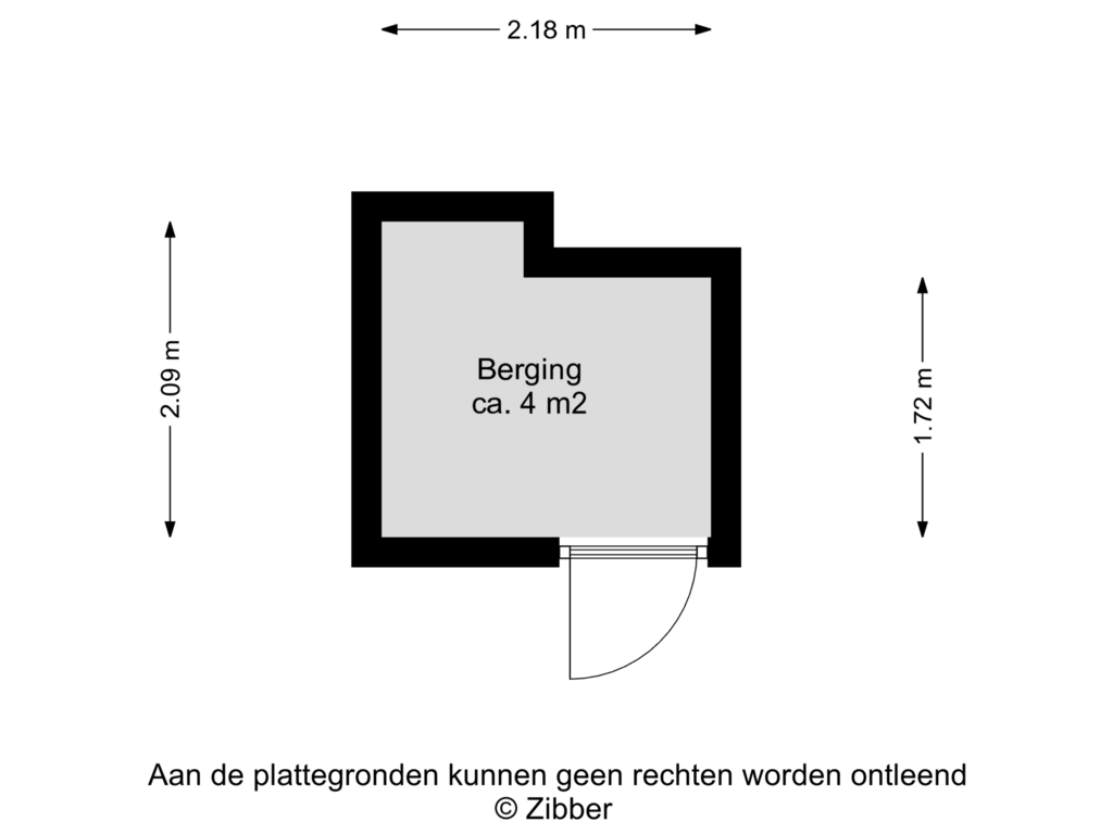 Bekijk plattegrond van Berging van Oosterhoutstraat 42-D