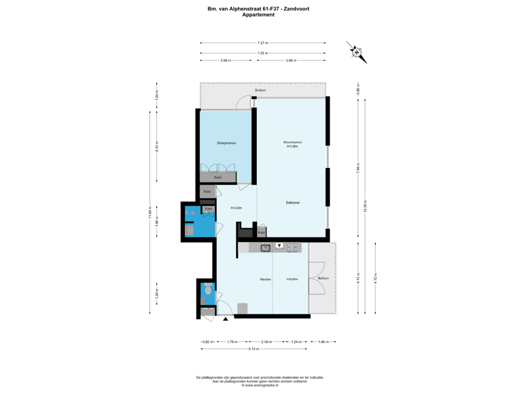 Bekijk plattegrond van Appartement van Burgemeester van Alphenstraat 61-F37