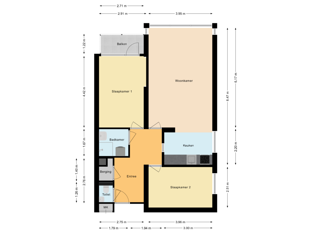 Bekijk plattegrond van Appartement van Graan voor Visch 16145