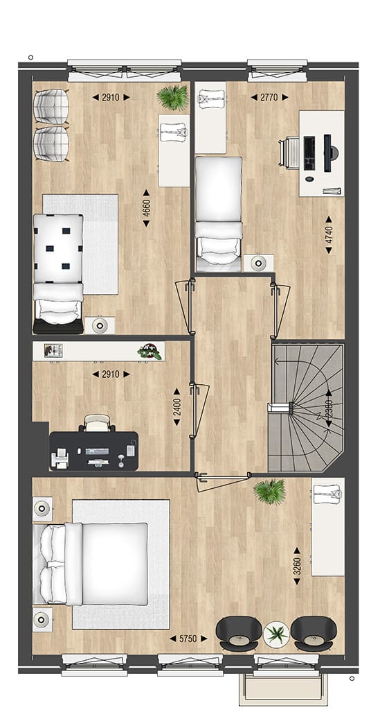 Foto 9 van Vlietkade - Herenhuis (Bouwnr. 8)