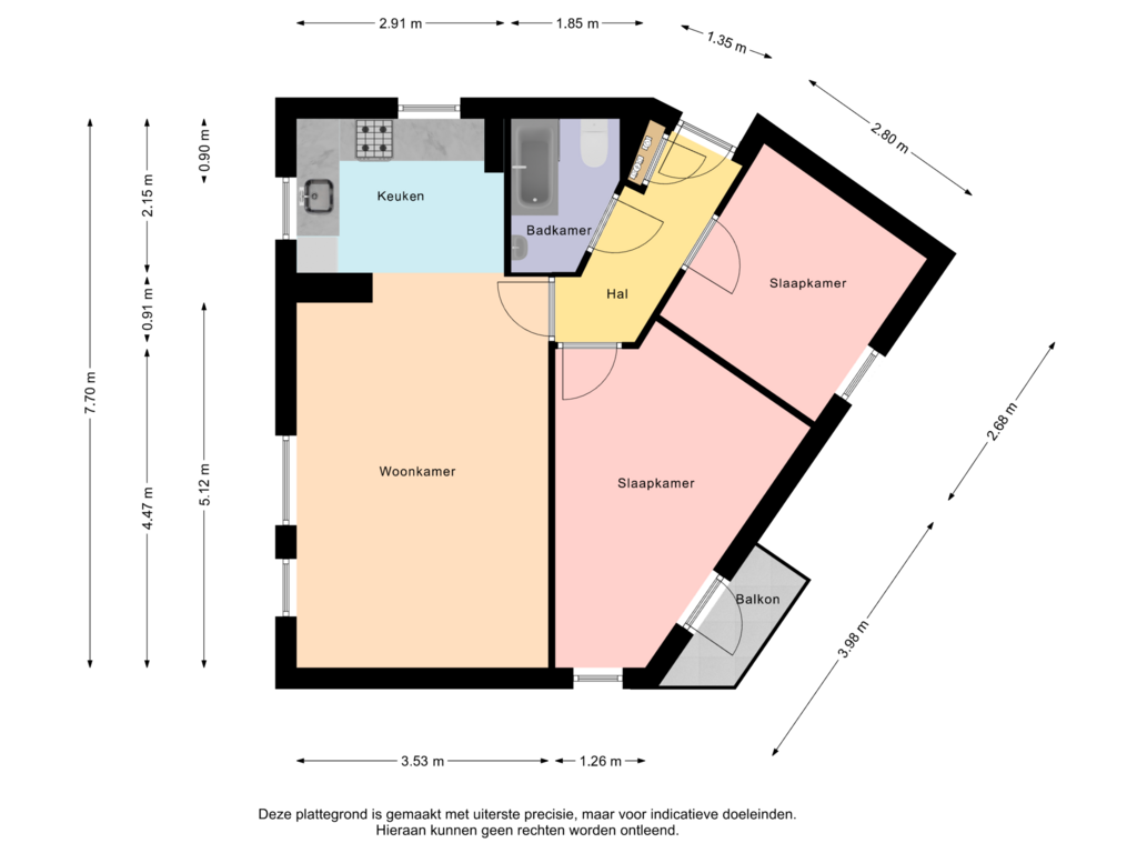 View floorplan of Appartement of Scheteldoekshaven 23