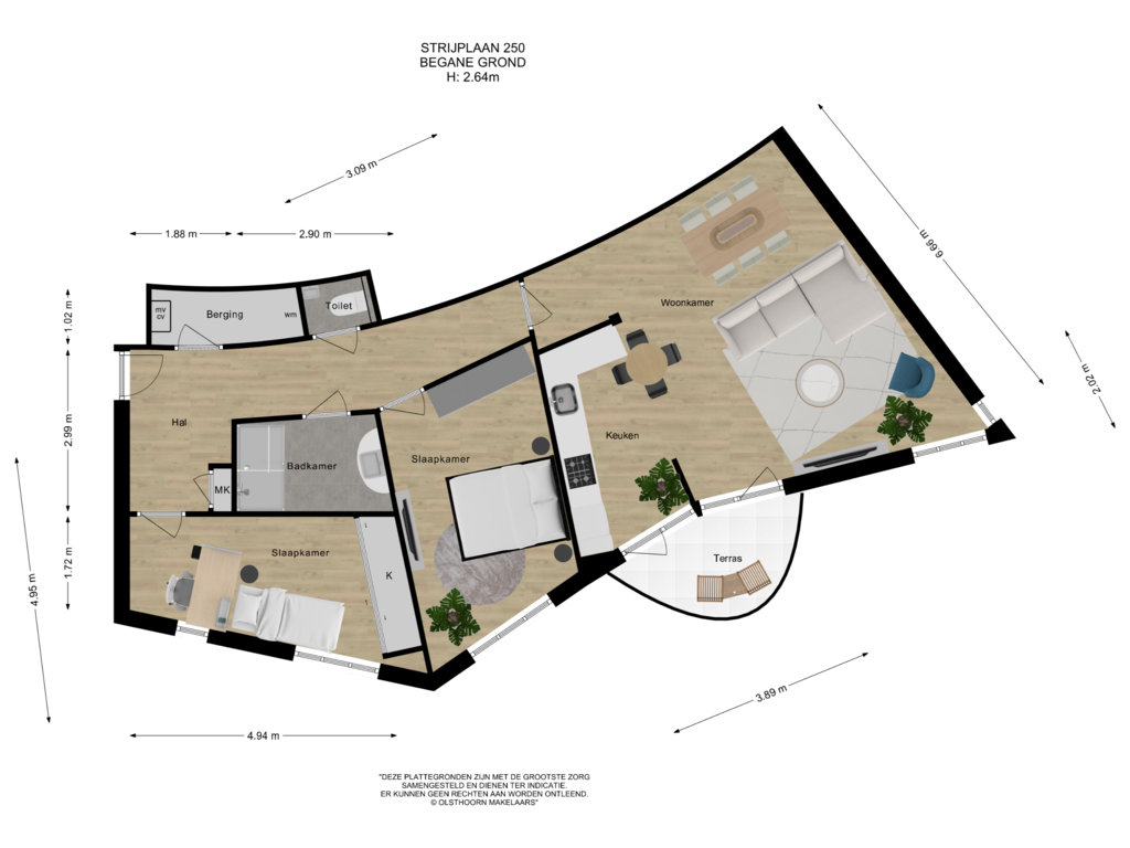 View floorplan of Appartement of Strijplaan 250