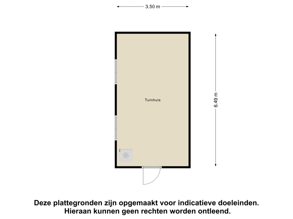 View floorplan of Tuinhuis of 's-Gravenstraat 80