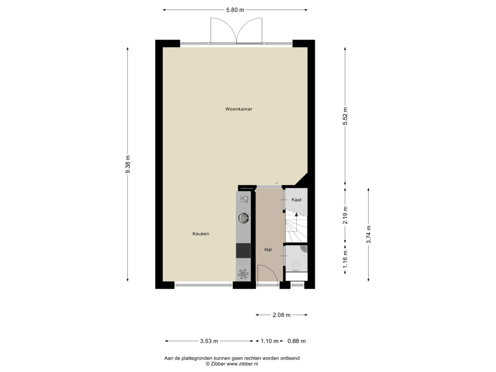 View floorplan of Begane Grond of Wethouder Gerssenlaan 67