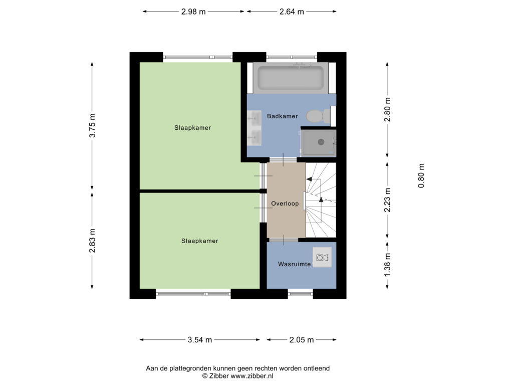 View floorplan of Eerste Verdieping of Wethouder Gerssenlaan 67