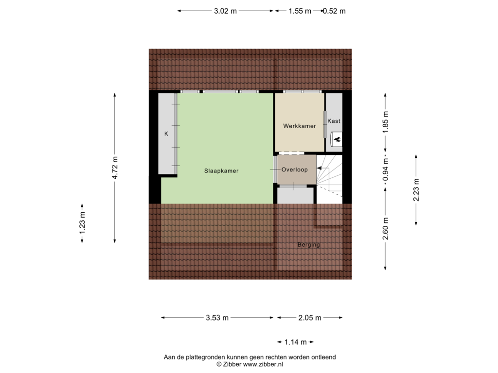 View floorplan of Tweede Verdieping of Wethouder Gerssenlaan 67