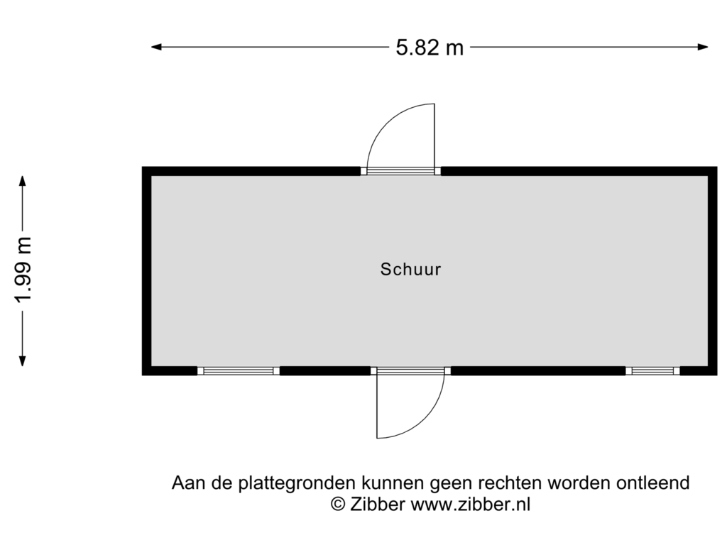 View floorplan of Schuur of Wethouder Gerssenlaan 67