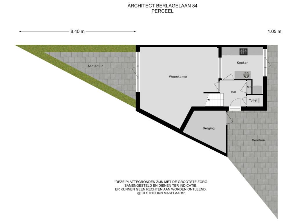 View floorplan of Tuin of Architect Berlagelaan 84