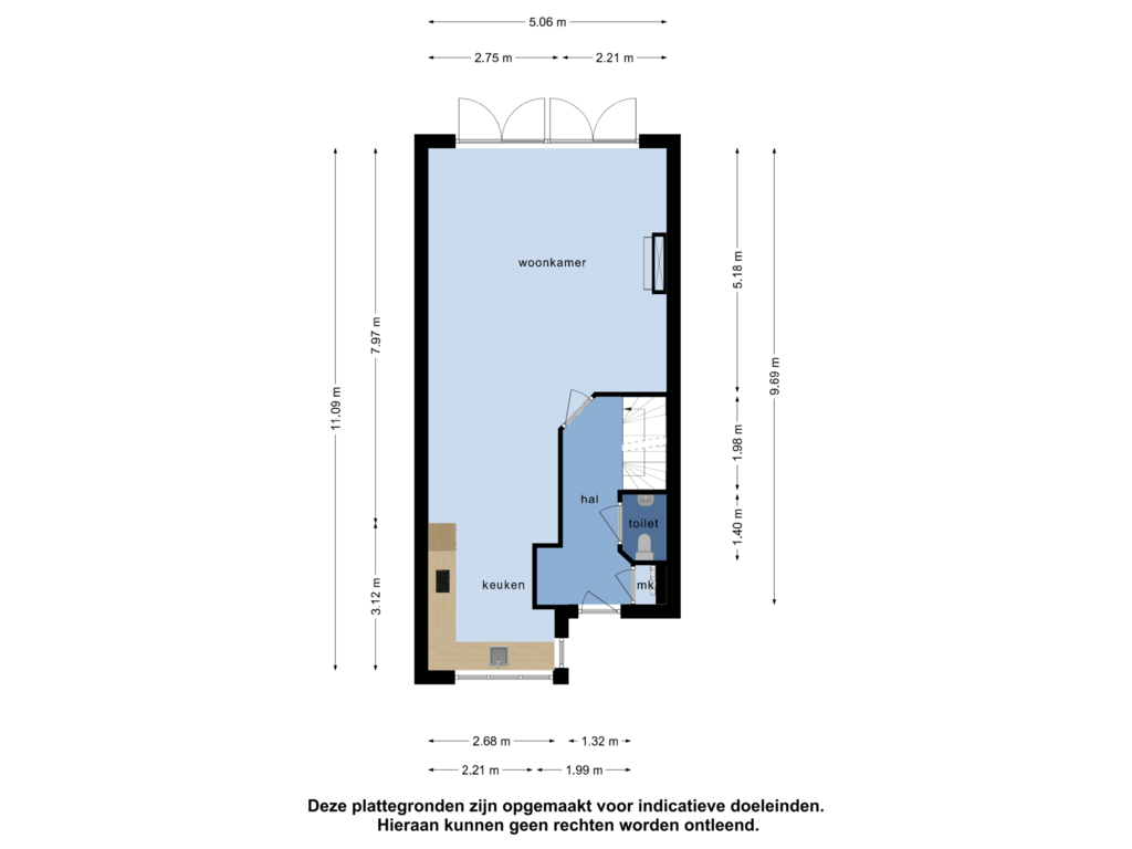 Bekijk plattegrond van Begane grond van Noordkade 147-B