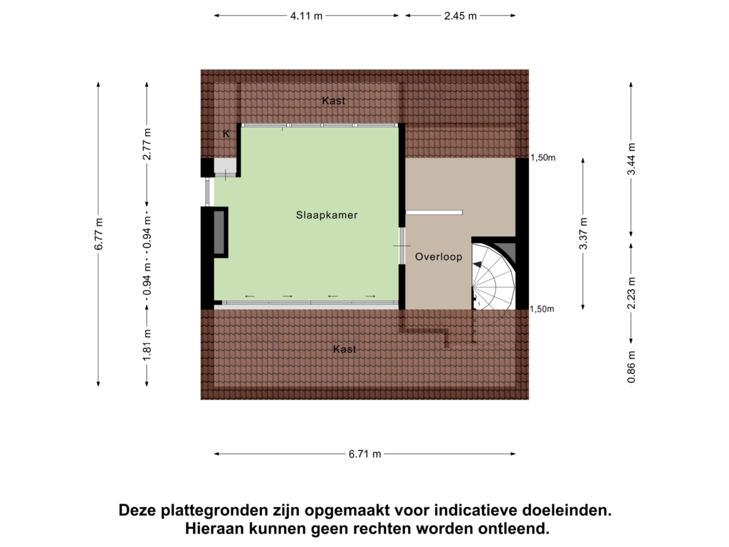 View floorplan of Tweede Verdieping of Pomperschans 74