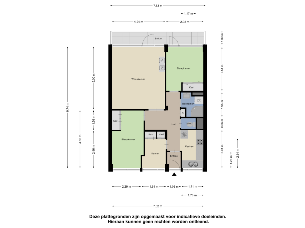 Bekijk plattegrond van Appartement van Herman Gorterhof 82