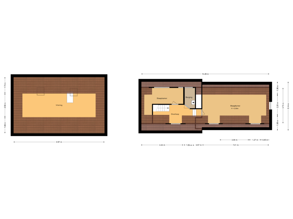 View floorplan of Eerste verdieping of Zwolseweg 33